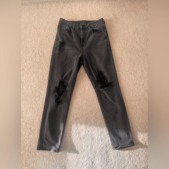 AE Stretch Ripped Mom Jeans - Picture 2 of 5